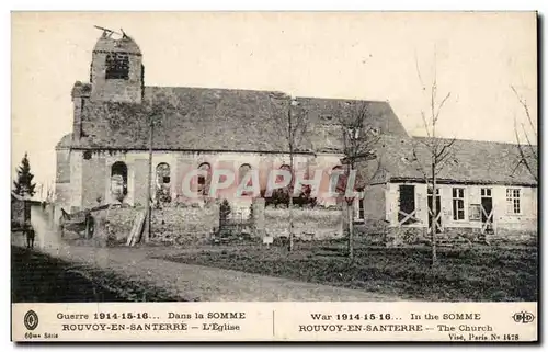Cartes postales Rouvoy en Santerre L'eglise