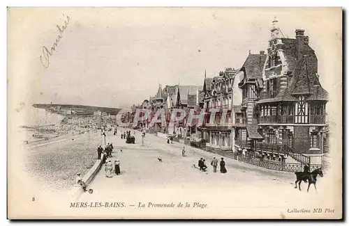 Cartes postales Mers les Bains La promenade de la plage