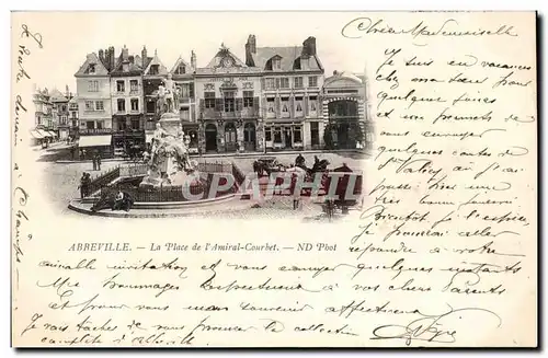 Cartes postales Abbeville La place de l'amiral Courbet