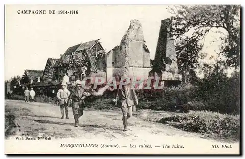 Cartes postales Marquivilliers Les ruines