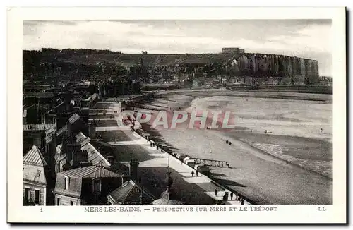 Cartes postales Mers les Bains Perspective sur Mers et le Treport