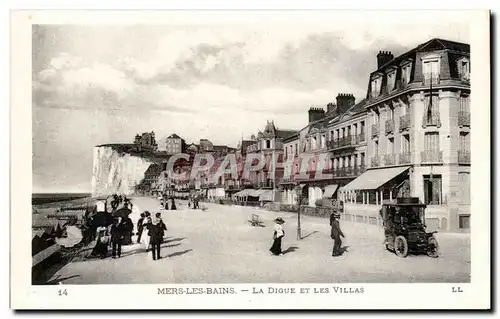 Cartes postales Mers les Bains La digue et les villas