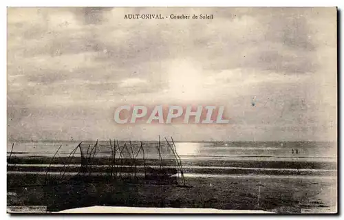 Cartes postales Ault onival Coucher de soleil