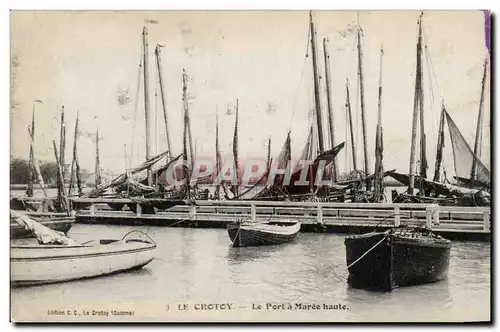 Cartes postales Le Crotoy Le port a maree haute