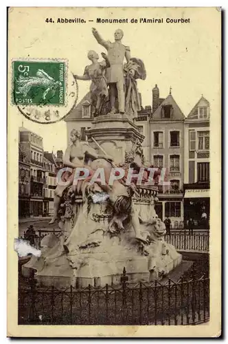 Cartes postales Abbeville Monument de l'amiral Courbet