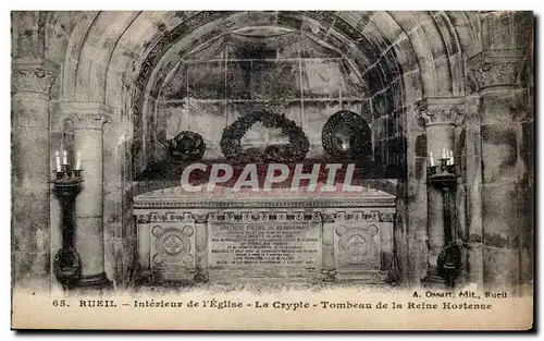 Cartes postales Rueil Interieur de l&#39eglise La crypte Tombeau de la reine Hortense