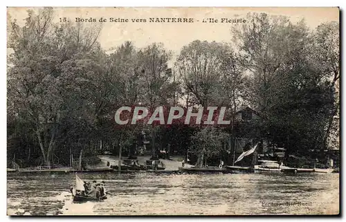 Cartes postales Bords de Seine vers Nanterre L&#39ile fleurie