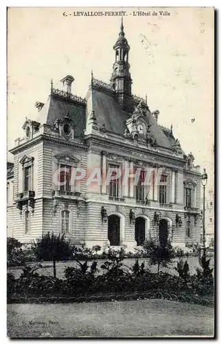 Cartes postales Levallois Perret l&#39hotel de ville