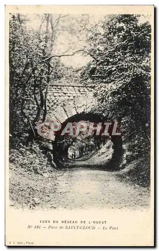 Cartes postales Vue du berceau de l&#39ouest Parc de Saint Cloud Le pont