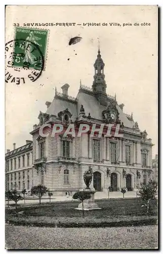 Cartes postales Levallois Perret L&#39hotel de ville pris de cote