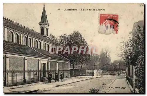 Cartes postales Asnieres Eglise Saint Charles