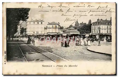 Cartes postales Neuilly Place du marche