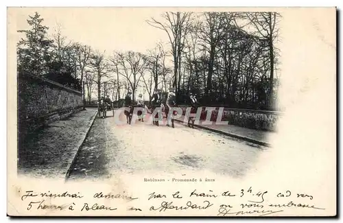 Cartes postales Robinson Promenade a anes donkey