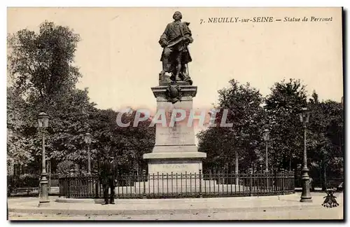 Cartes postales Neuilly sur Seine Statue de Perronet