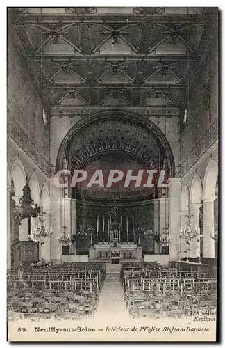 Cartes postales Neuilly sur Seine Interieur de l'eglise Jean Baptiste