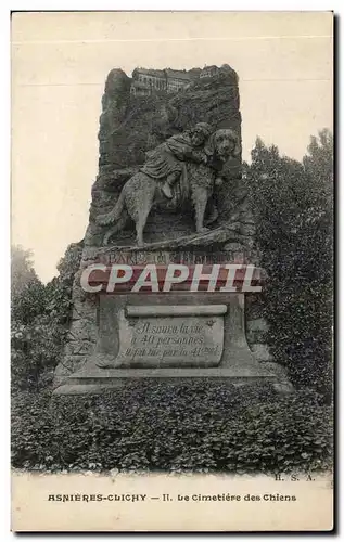 Ansichtskarte AK Asnieres Clichy Le cimetiere des chiens