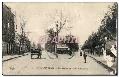 Cartes postales La Courneuve Boulevards Michelet et de Stains