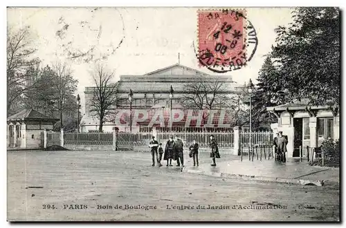 Cartes postales Paris Bois de Boulogne L'entree du jardin d'acclimatation
