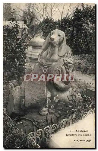 Ansichtskarte AK Asnieres Cimetiere des chiens