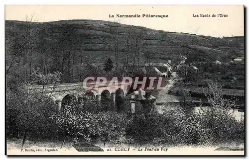 Ansichtskarte AK Clecy Les bords de l&#39Orne Le pont du Vay