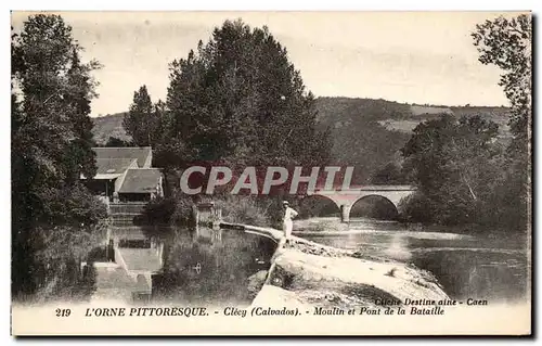 Cartes postales Clecy Moulin et pont de la bataille