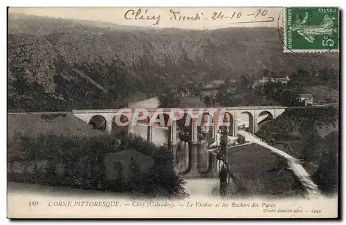 Cartes postales Clecy Le viaduc et le rocher des parcs