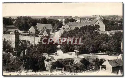 Ansichtskarte AK Caen Vue generale du chateau prise de Saint Pierre