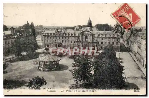 Ansichtskarte AK Caen La place de la Republique