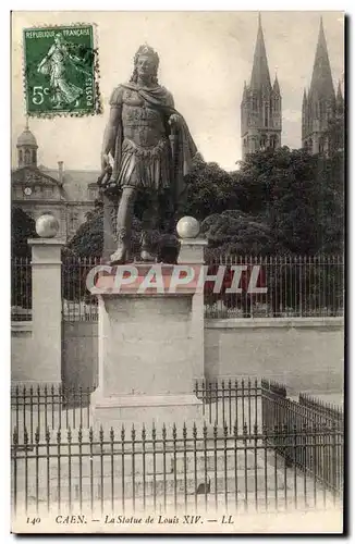 Cartes postales Caen La statue de Louis XIV