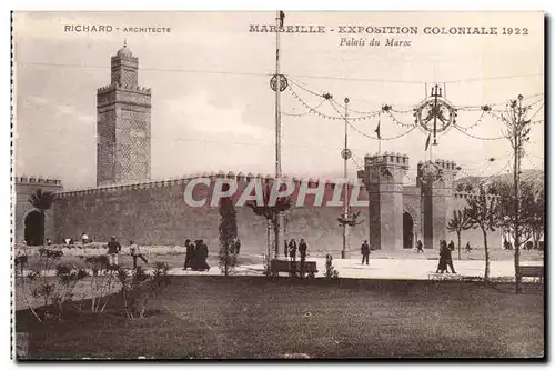 Cartes postales Marseille Exposition coloniale 1922 Palais du Maroc