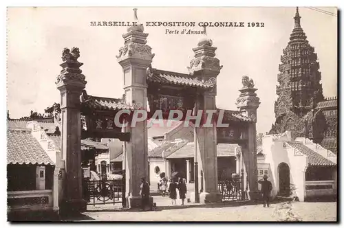 Cartes postales Marseille Exposition coloniale 1922 Porte d&#39Annam