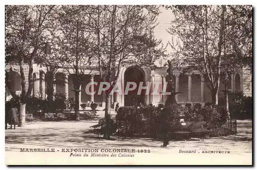 Cartes postales Marseille Exposition coloniale 1922 Palais du Ministere des Colonies