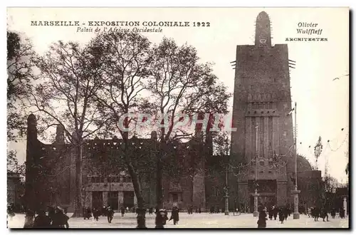 Cartes postales Marseille Exposition coloniale 1922 Palais de l&#39Afrique Occidentale