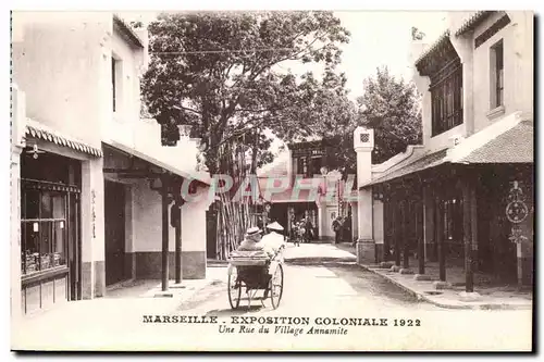 Cartes postales Marseille Exposition coloniale 1922 Une rue du village Annamite