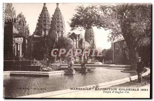Ansichtskarte AK Marseille Exposition coloniale 1922 Temple d&#39Angkor Vat