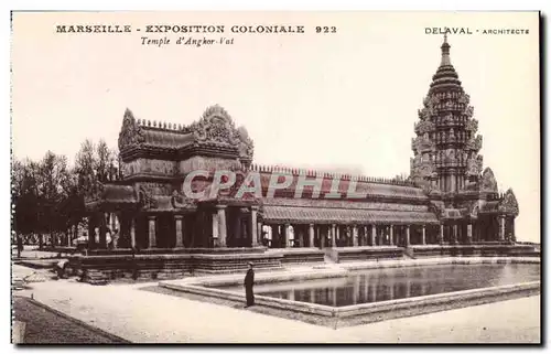 Cartes postales Marseille Exposition coloniale 1922 Temple d&#39Angkor Vat