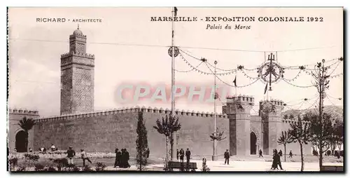 Cartes postales Marseille Exposition coloniale 1922 Palais du Maroc