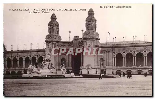 Cartes postales Marseille Exposition coloniale 1922 Le grand palais