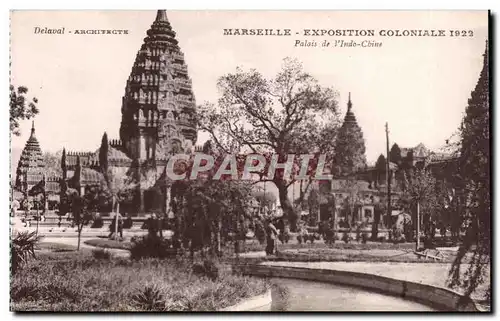 Cartes postales Marseille Exposition coloniale 1922 Palais de l&#39Indochine