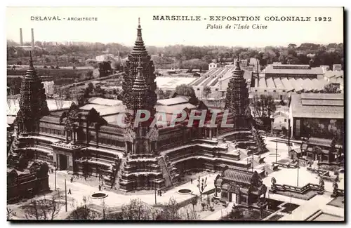 Cartes postales Marseille Exposition coloniale 1922 Palais de l&#39indochine