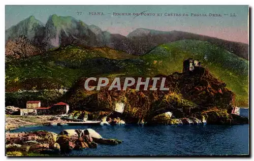 Cartes postales Corse Corsica Piana Rocher de Proto et Cretes de Paglia Orba