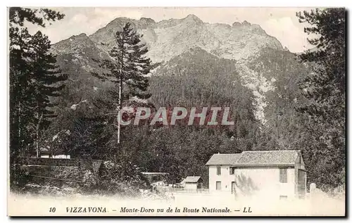 Ansichtskarte AK Corse Corsica Vizzavona Monte Doro vu de la route nationale