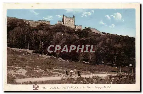 Ansichtskarte AK Corse Corsica Vizzavona Le fort Passage du col