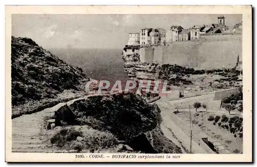 Cartes postales Corse Corsica Bonifacio surplombant la mer