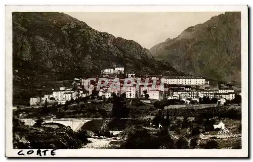 Cartes postales Corse Corsica Corte La ville et la riviere