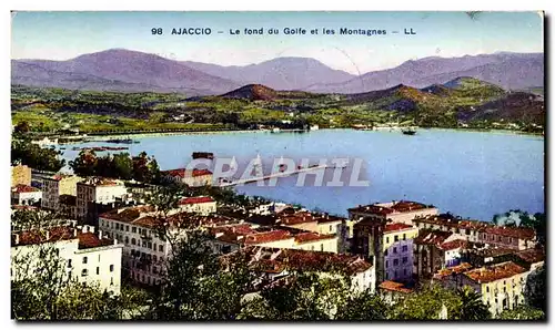 Ansichtskarte AK Corse Corsica Ajaccio Le fond du golfe et les montagnes
