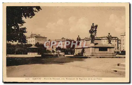 Corse - Corsica - Ajaccio - Place du Diamant avec Monument de Napoleon I - Ansichtskarte AK