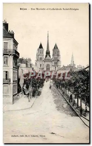 Dijon - Rue Marlotte et Cathedrale Saint Benigne - Cartes postales