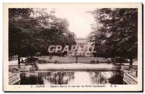 Dijon - Square Darcy et vue sur la Porte Guilaume - Cartes postales