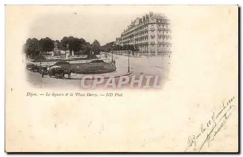 Dijon - Le Square et la Place Darcy - Ansichtskarte AK